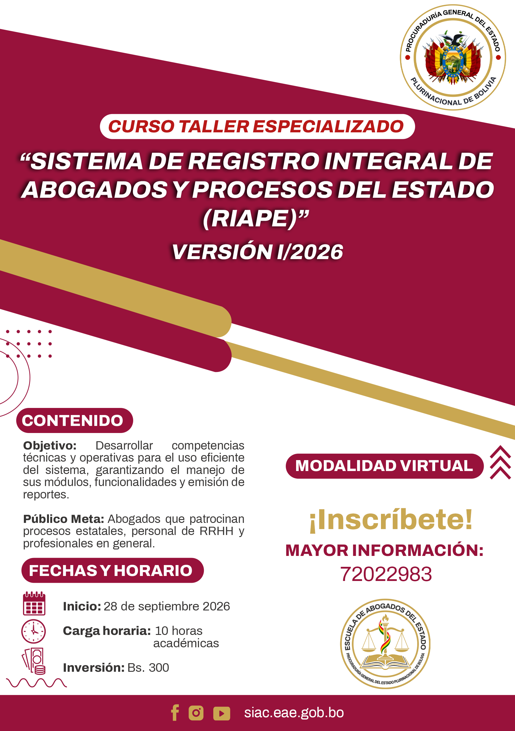 Banner Curso Taller Especializado RIAPE